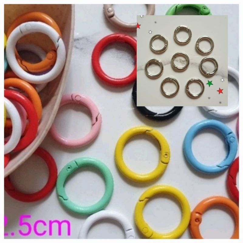 ring ganci/ gantungan mix warna/silver
