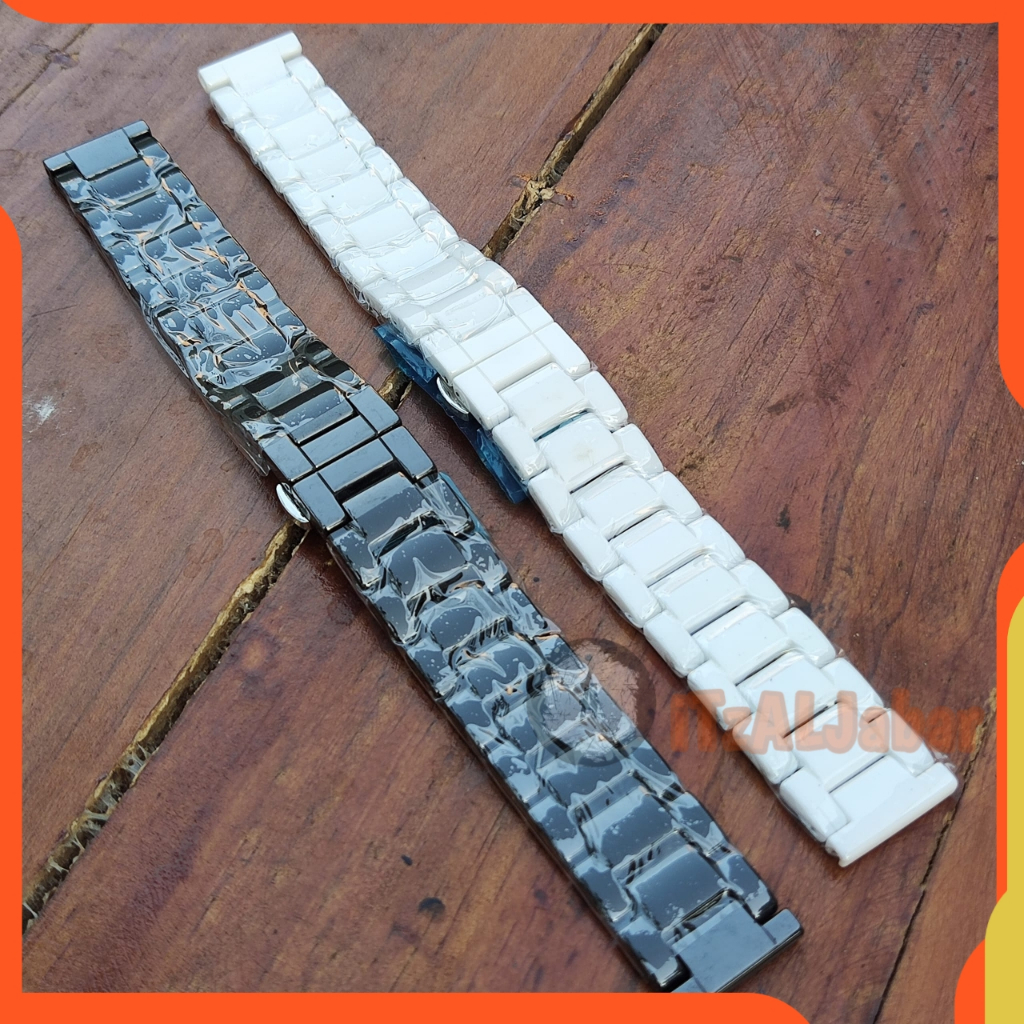 Tali jam tangan Keramik Strap tali jam rantai Keramik 20mm 22mm (Lurus)