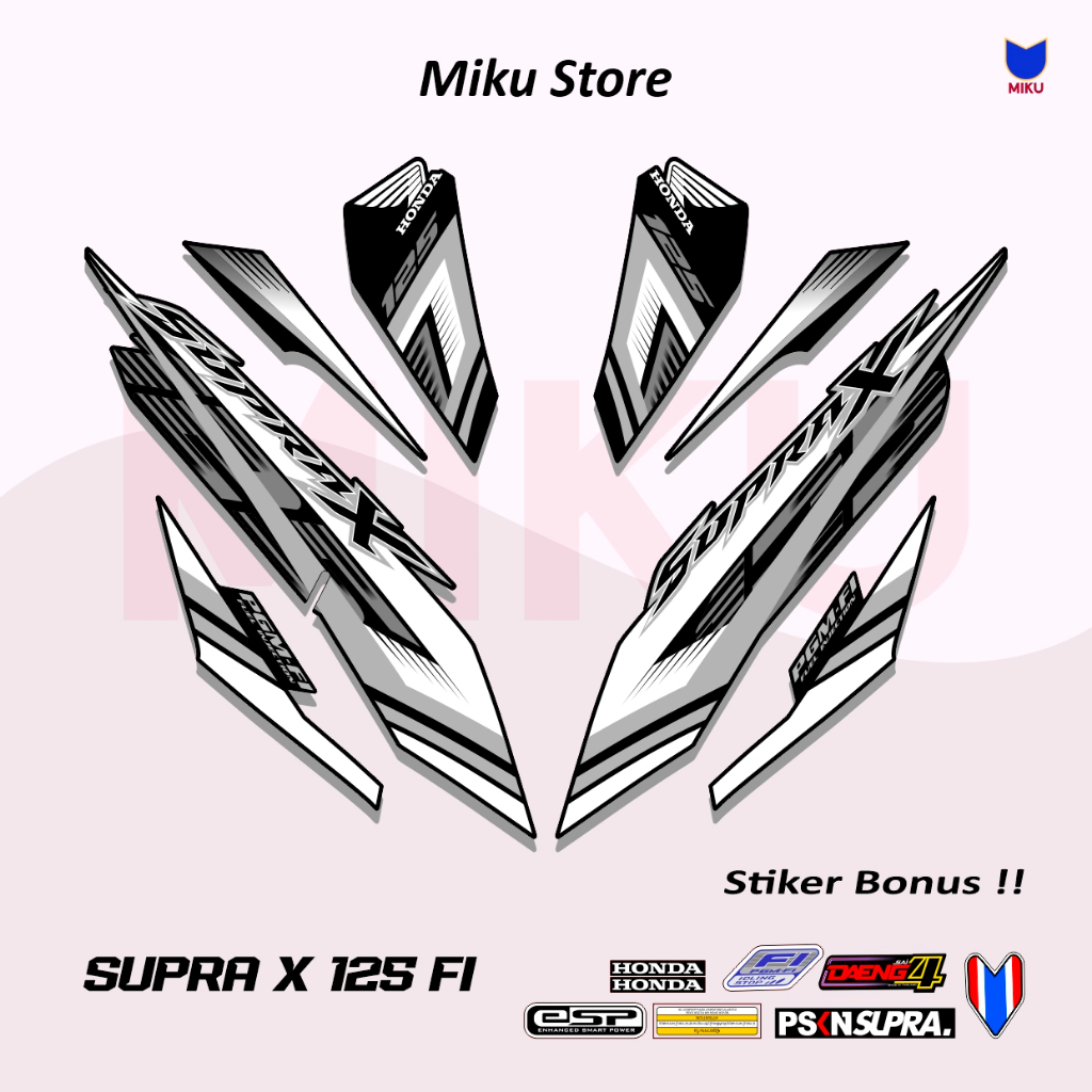 STRIPING STIKER STICKER SP70D MOTOR HONDA SUPRA X 125 FI 2021 2022 MOTIF GARIS SIMPLE GRAFIS RACING