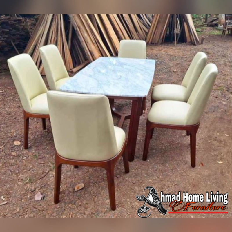 SET MEJA MAKAN JATI KURSI MAKAN JATI MODERN