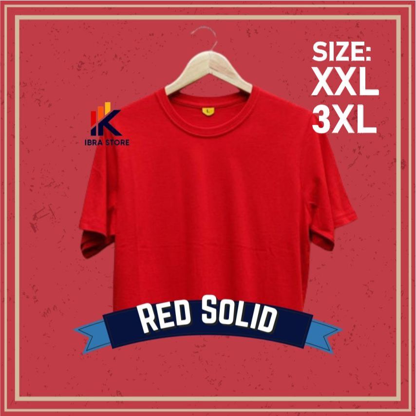 Kaos Polos Pria Size XXL XXXL PE 24s Lengan Pendek Warna MERAH, PUTIH, HITAM, UNGU LILAC, PINK, HIJA