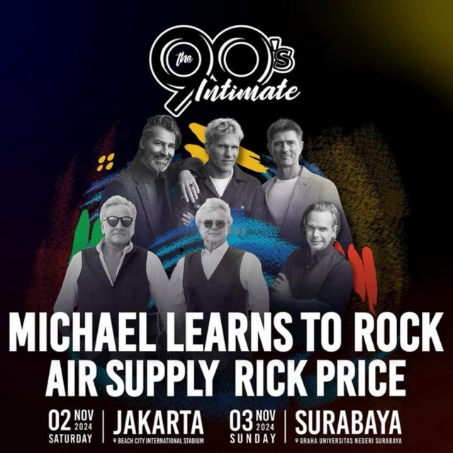 Tiket Michael Learns To Rock MLTR, Air Supply dan Rick Price, Jakarta (2 November) dan Surabaya (3 N