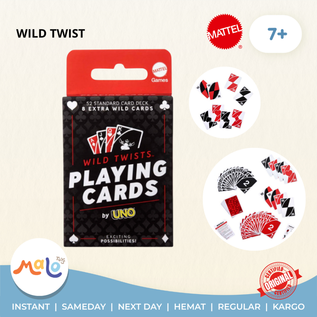 MALOTOYS - UNO Wild Twist MATTEL Games [ORIGINAL] Playing Cards Mainan Kartu Uno Permainan Card Anak