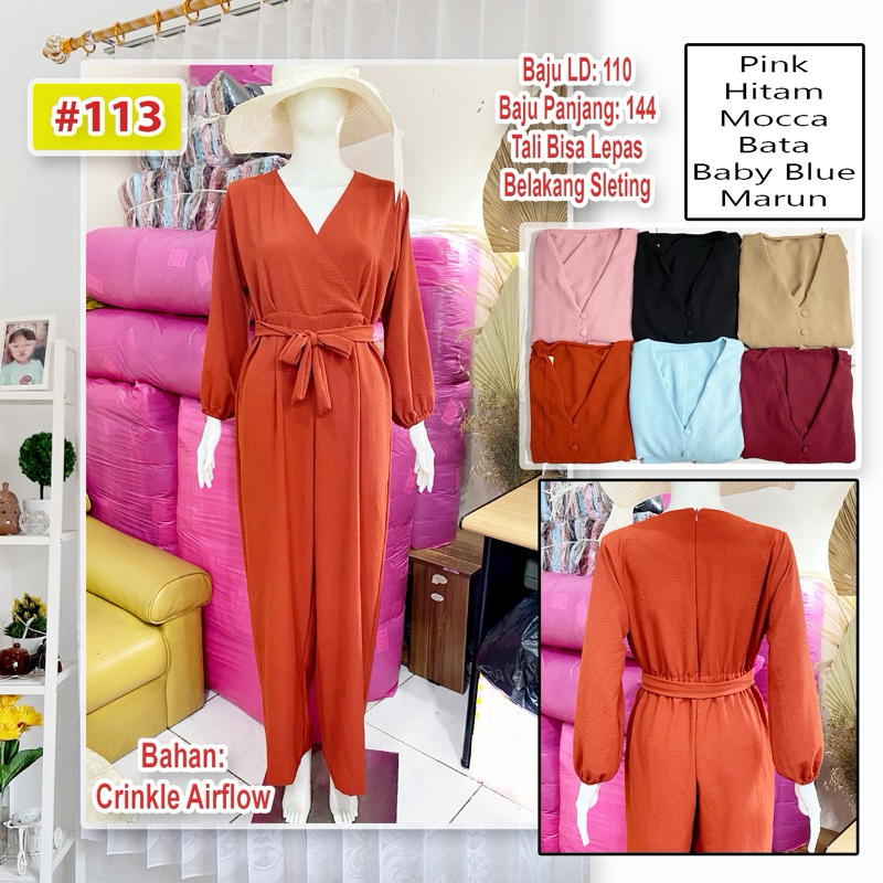 jumpsuit panjang wanita kimono panjang bunga