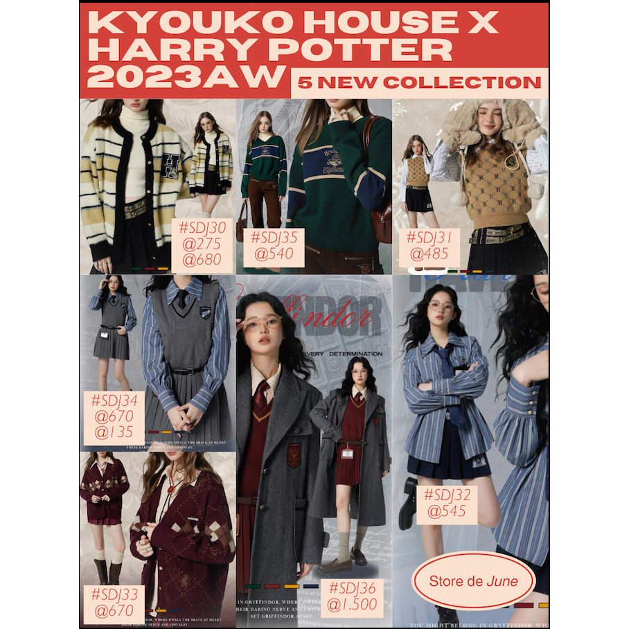 KYOUKO HOUSE X HARRY POTTER 2023A/W 10/11 - ORIGINAL Authentic 100% China Chinese Local Brand Import