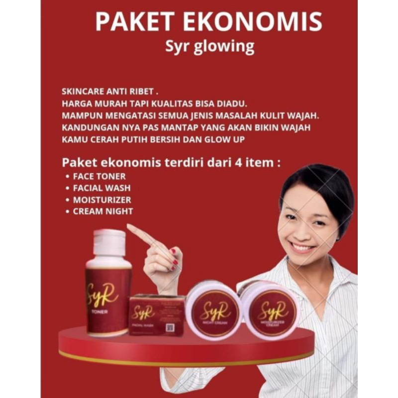 COD BPOM Paket ekonomis set paket hemat eceran moisturizer cream night cream facial wash face toner 