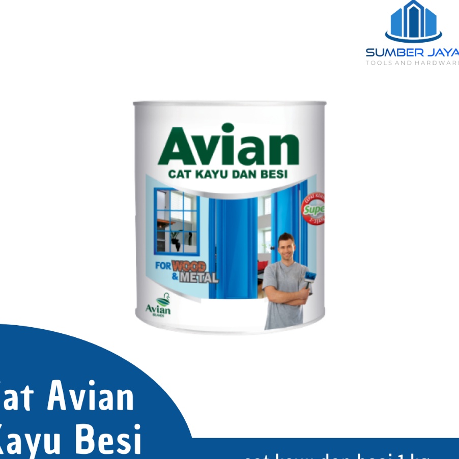 

HATI HATI BARANG CAT MINYAK MERK AVIAN 9 L Untuk Kayu Dan Besi warna banyak