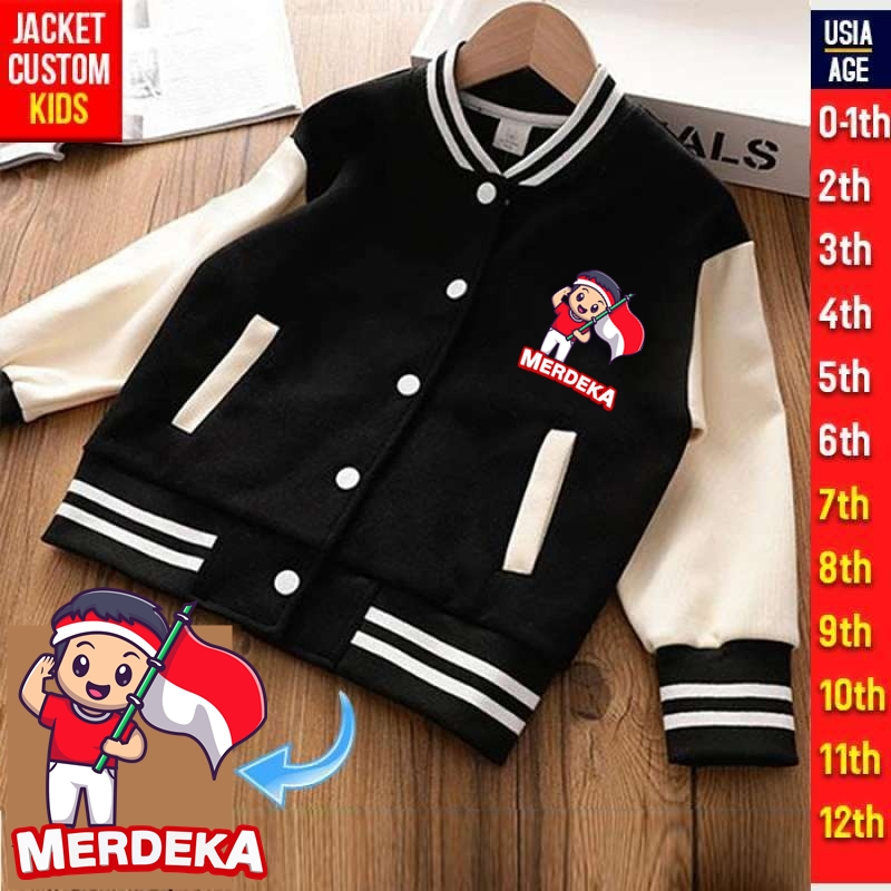 GRATIS NAMA jaket kemerdekaan anak laki perempuan