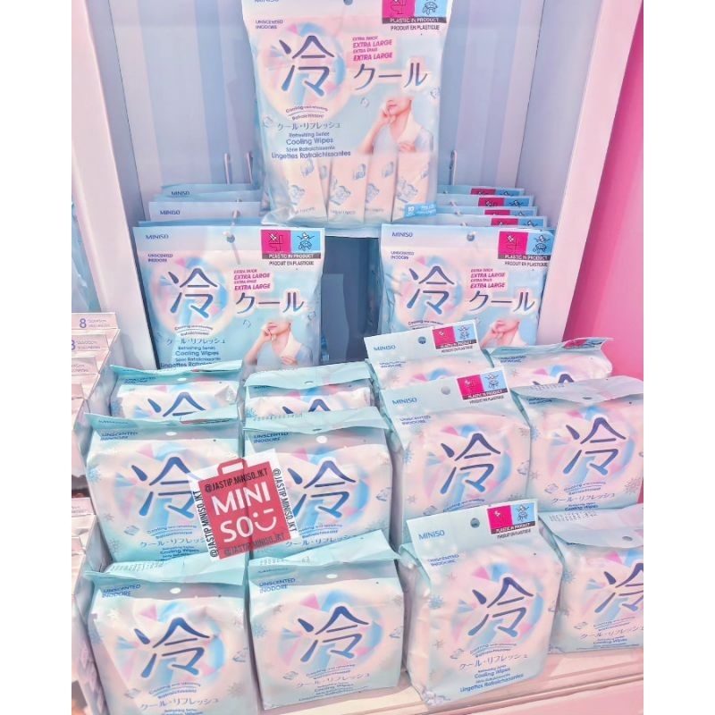 MINISO 🆕 Tissue Basah / Cooling Wipes Unscented (2 Varian)
