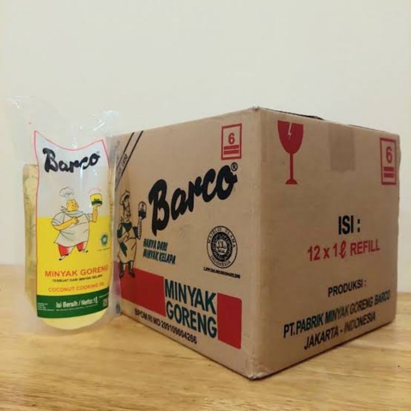 

BARCO REFILL 1L KARTON MINYAK KELAPA ORIGINAL