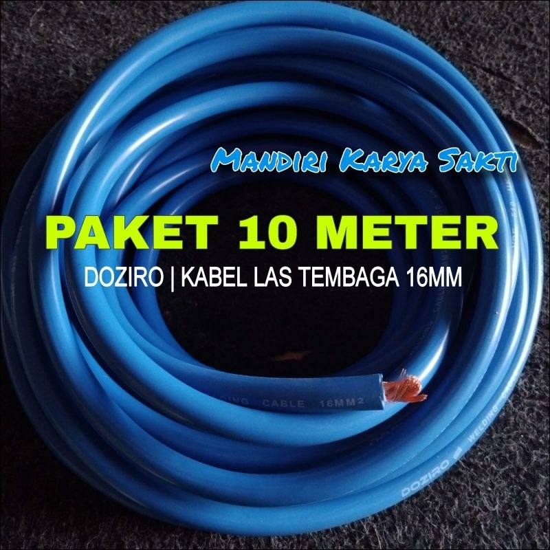 DOZIRO | Paket Kabel Las 16mm Doziro | Welding Cable Copper Wire 16mm Doziro Panjang 10 Meter
