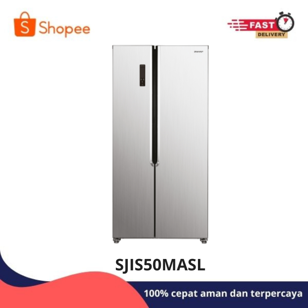 Sharp SJIS50MASL Kulkas side by side 2 pintu Inverter Compressor 472 Liter