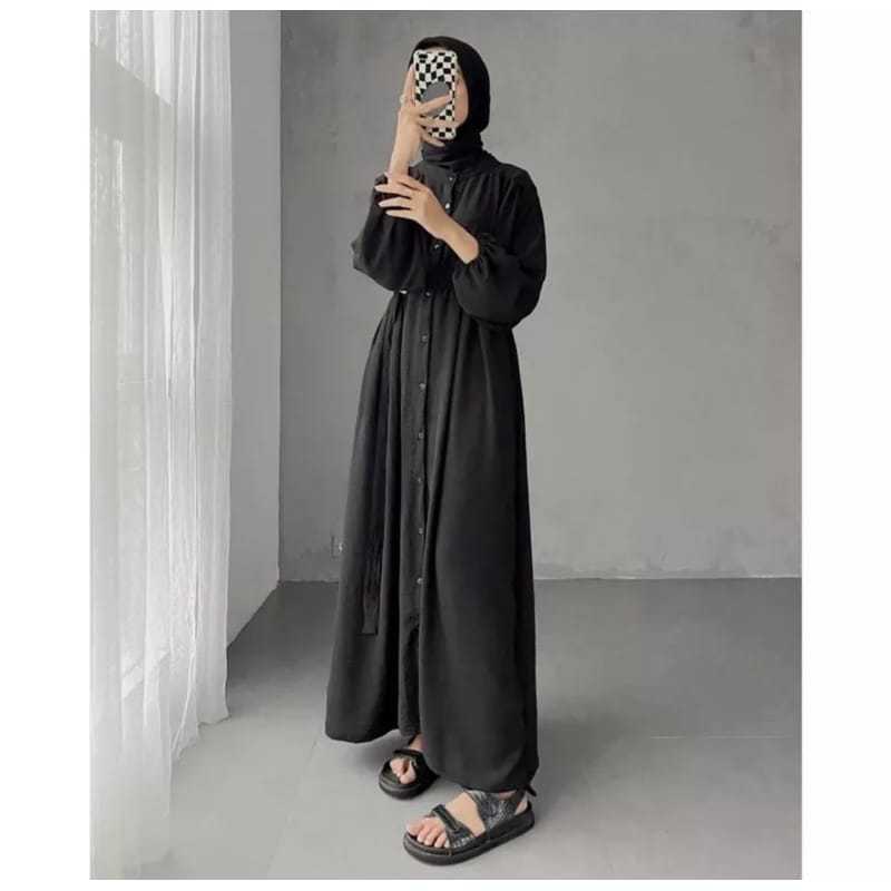 GAMIS KRINKLE AIR FLOW -GAMIS WANITA MUSLIM ELEGAN -GAMIS WANITA JUMBO TERBARU -BAJU GAMIS WANITA TE