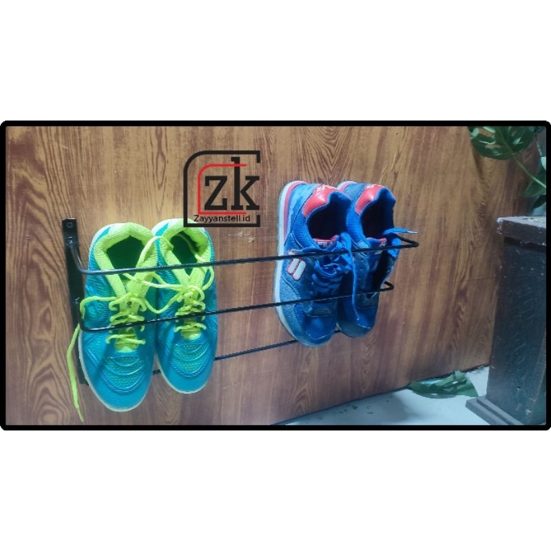 RAK BESI SEPATU SANDAL TEMPEL DINDING / RAK SEPATU GANTUNGAN DINDING