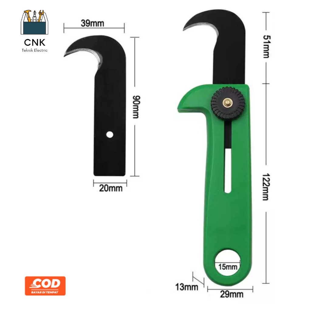 

Pisau Sabit Akrilik Pembuka Tali Dus Cuter Kait Multifungsi Tajam Hook Cutter