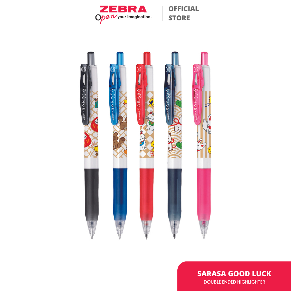 

Zebra Pulpen Gel Sarasa 0.5mm Goodluck Series - satuan dan isi 5 pcs