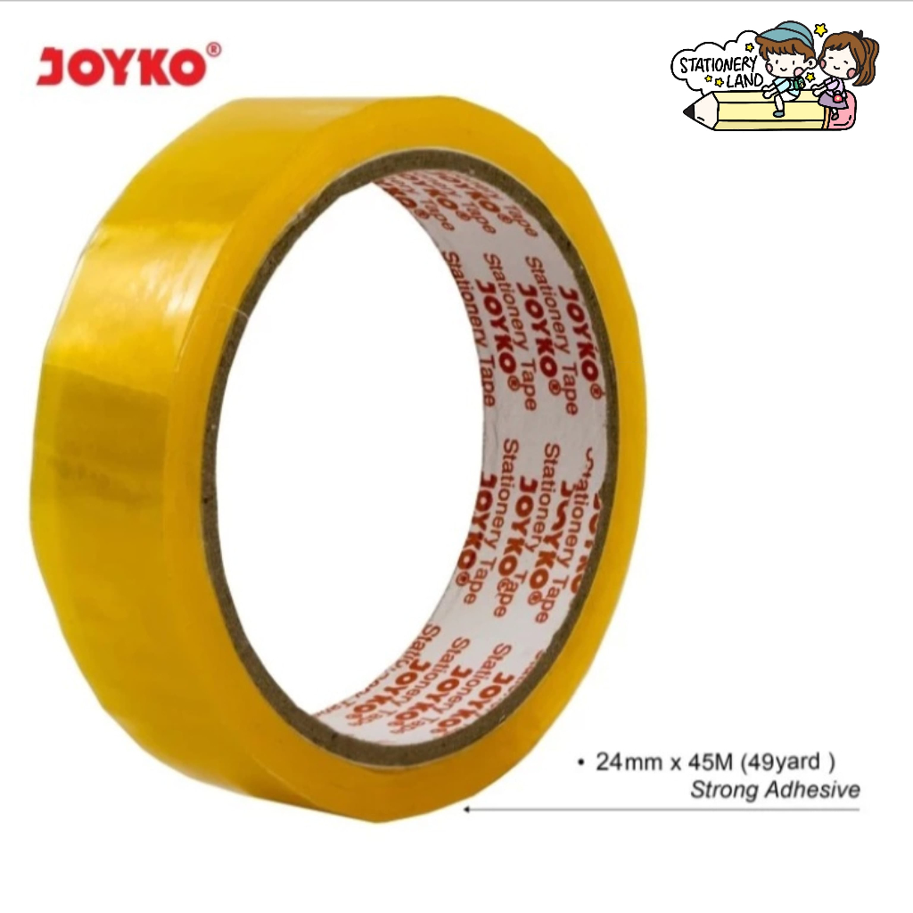 

STATIONERY TAPE JOYKO 24 MM / Isolasi Joyko 24 MM 1" INCH x 45 M Meter