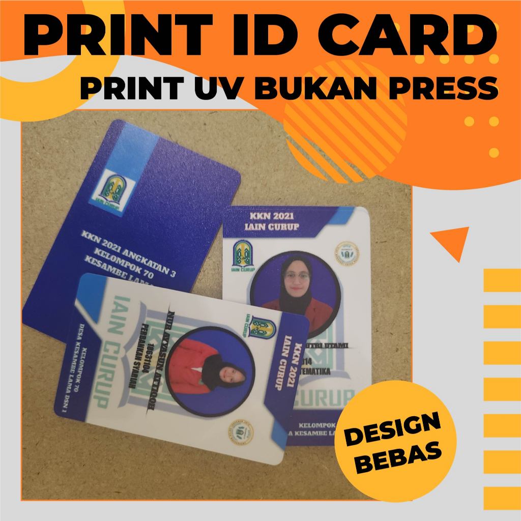 

Cetak ID CARD Custom Murah Bisa Satuan Ukuran 8,6 x 5,4 cm - AKHBAR PRINT