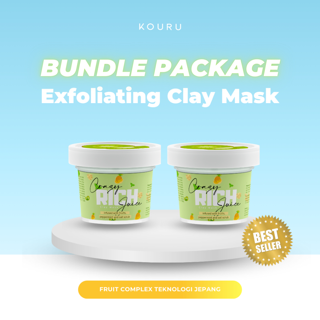 READY STOK KOURU Bundling 2pcs Kouru Crazy Rich Juice Clay Mask 100gr [exp2027]