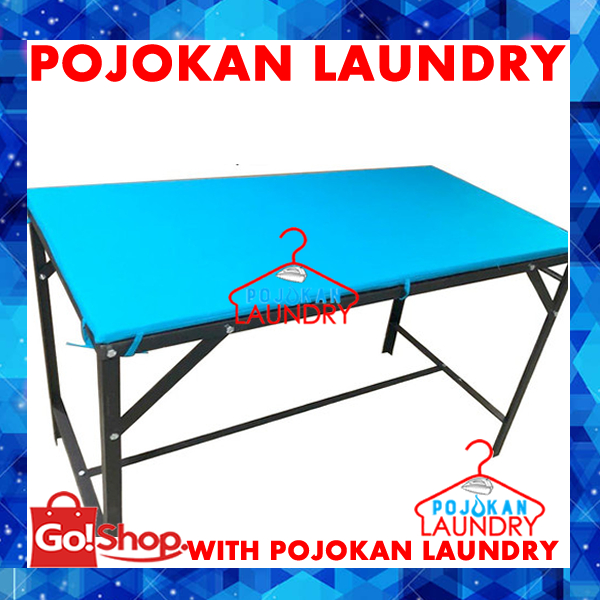Meja Gosok Lipat/Meja Setrika Uap Lipat 60 x 120 cm/Alas Meja Setrika Uap/Meja Setrika Laundry/Alas 