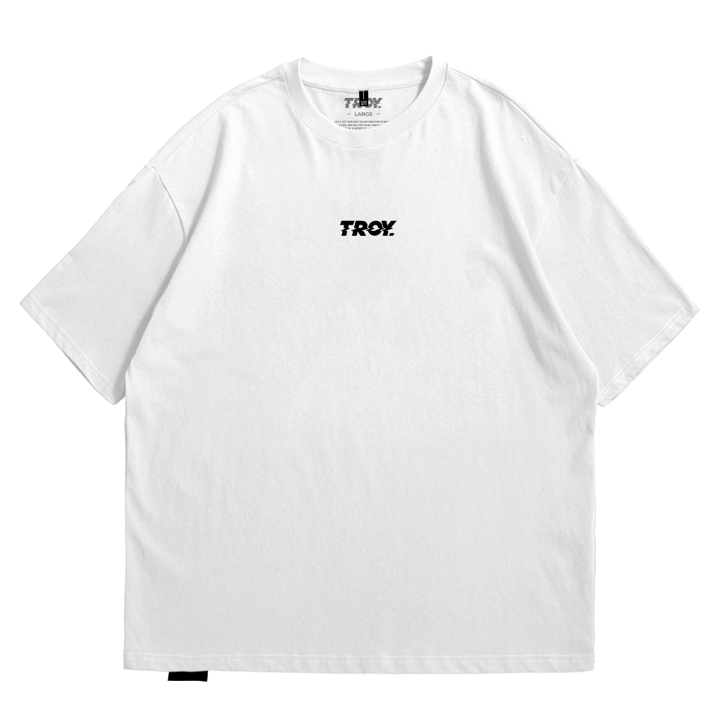 Troy Company Oversize Tshirt White Grail Drip - Kaos Oversize Putih Lengan Pendek OVD 2226