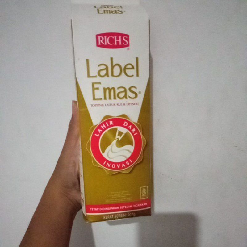 

whip cream rich gold label krim kue rich label emas 907ml
