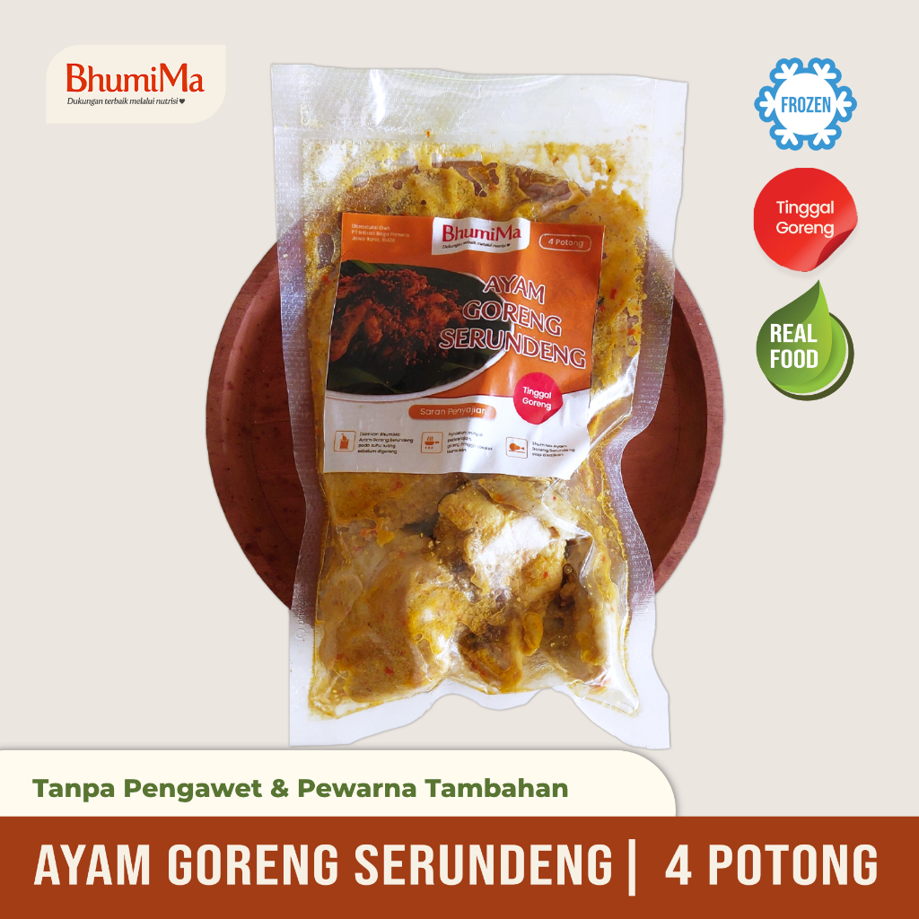 

BHUMIMA AYAM GORENG SERUNDENG FROZEN SIAP GORENG EMPUK AYAM UNGKEP