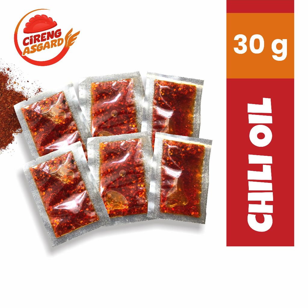 

Chilli oil pedas gurih/ Chilli oil 30gram/ Chilli oil sachet/ Chilli oil asgard