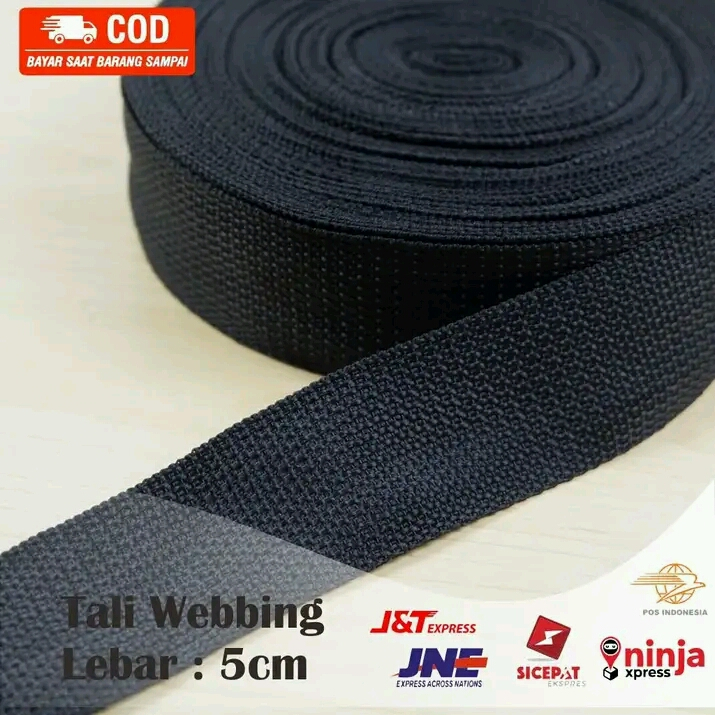 Tali Webing Webbing Sabuk Per Roll Lebar 4 cm dan  2,2 cm isi 30 yard Bahan Nylon