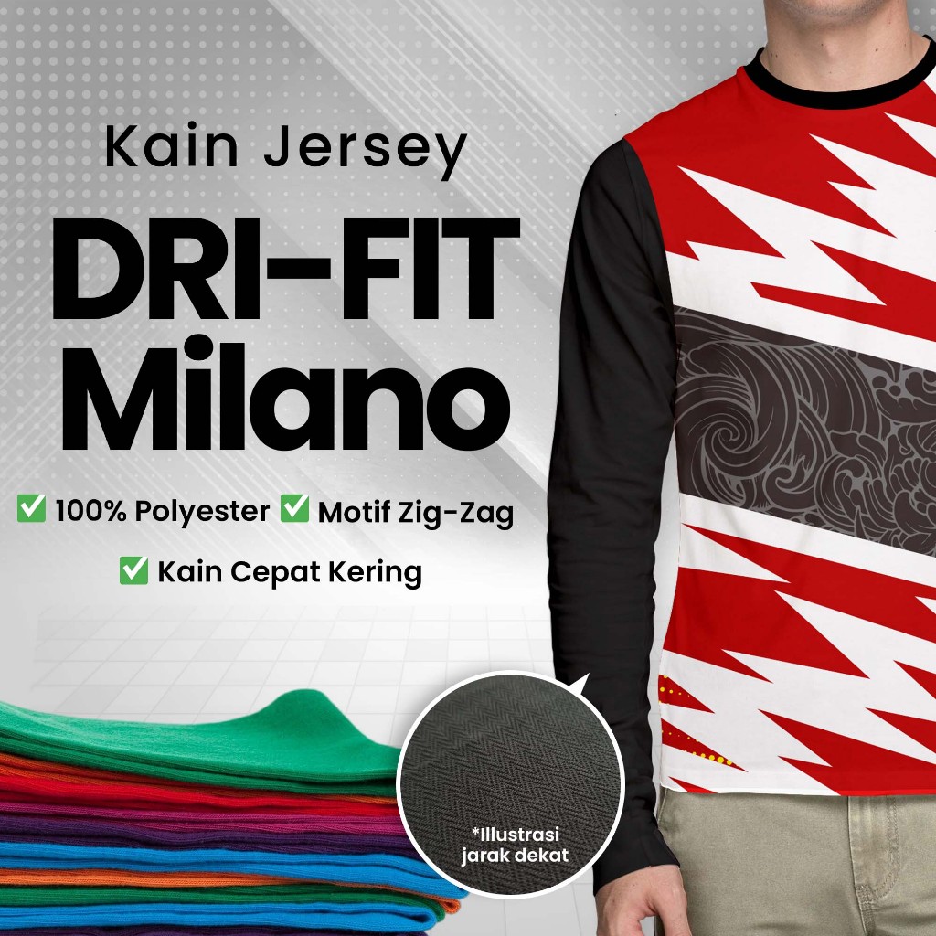 Bahan Kain Jersey Dryfit Milano Premium Harga Kiloan
