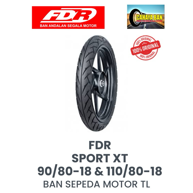 BAN LUAR TUBELESS FDR SPORT XT RING 18 90/80-18 110/80-18 TL