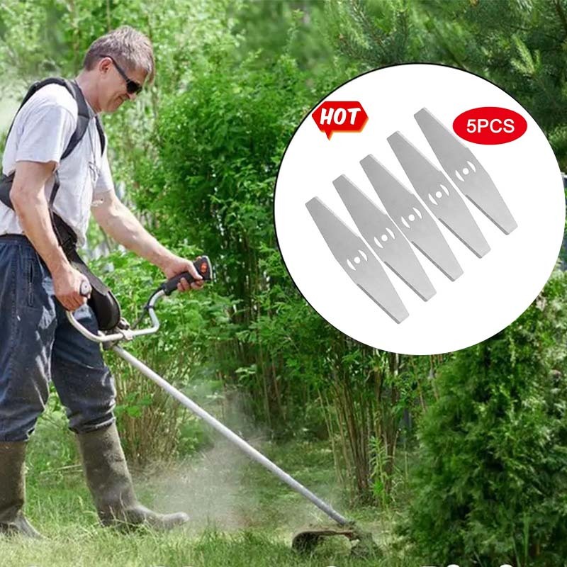 5pcs Brush Cutter Blade/Pisau Mesin Potong Rumput Baterai/Mata Pisau Potong Rumput Baja