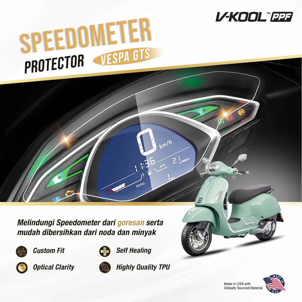 V-KOOL PPF Speedometer Vespa GTS