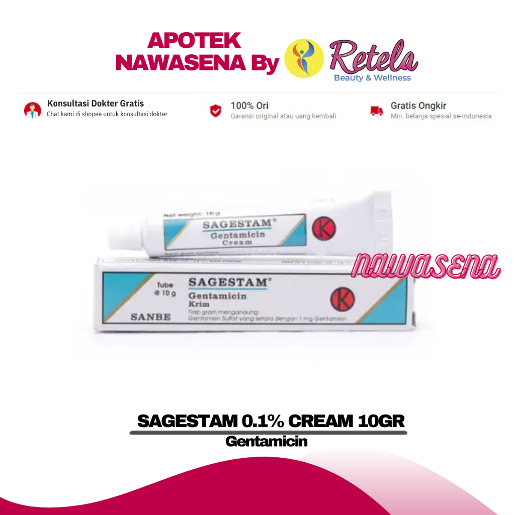 SAGESTAM 0.1% CREAM 10GR ( Gentamicin  )