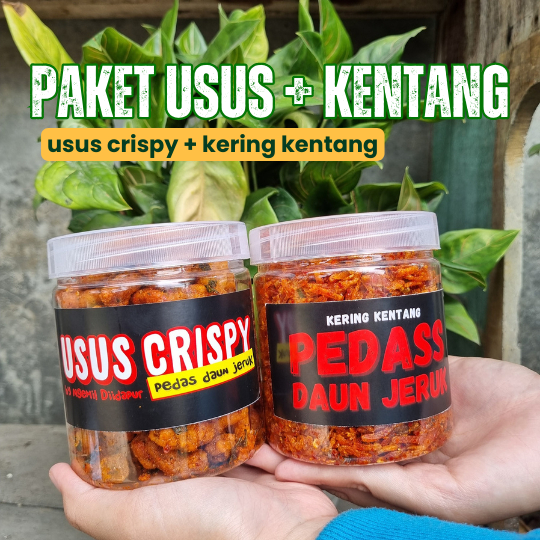 

PAKET HEMAT - Usus Crispy dan Kering Kentang Mustofa kemasan Jar Medium
