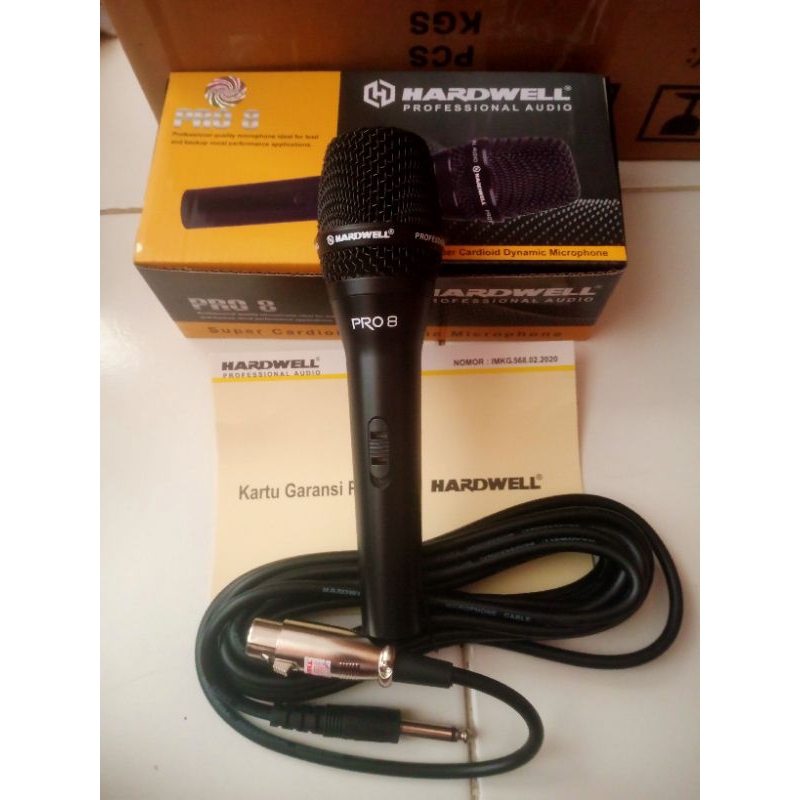 Mic kabel Hardwell pro 8 / pro8 / pro-8 original new mic kabel original garansi resmi