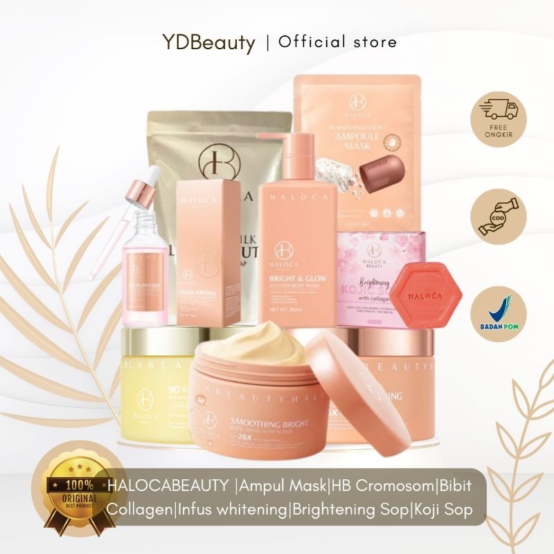[READY SIAP KIRIM] HALOCA BEAUTY  Bibit Collagen | HB Cromosom | Gluta lnfused | Ampul Masker | Sabu