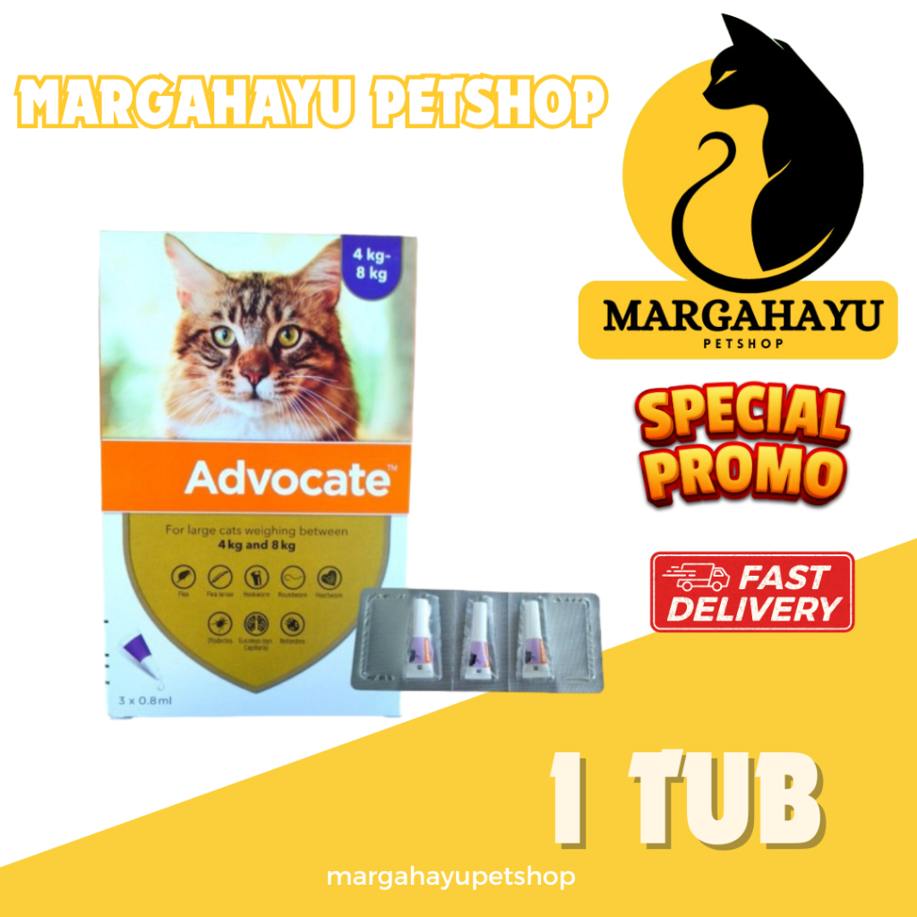 obat kutu kucing advocate 0.8ml advocate large 4 - 8kg