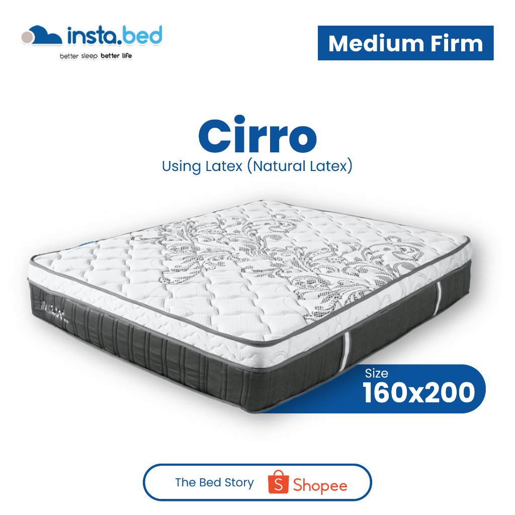 INSTABED Cirro Kasur Vacuum Tebal 32 cm | 160x200 | Matress Spring Bed in box free pillow & Mattress