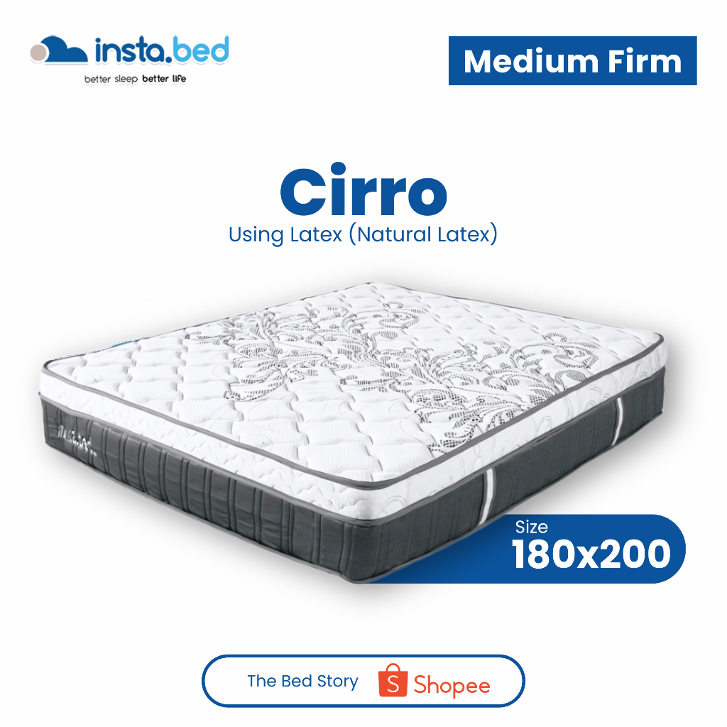 INSTABED Cirro Kasur Vacuum Tebal 32 cm | 180x200 | Matress Spring Bed in box free pillow & Mattress