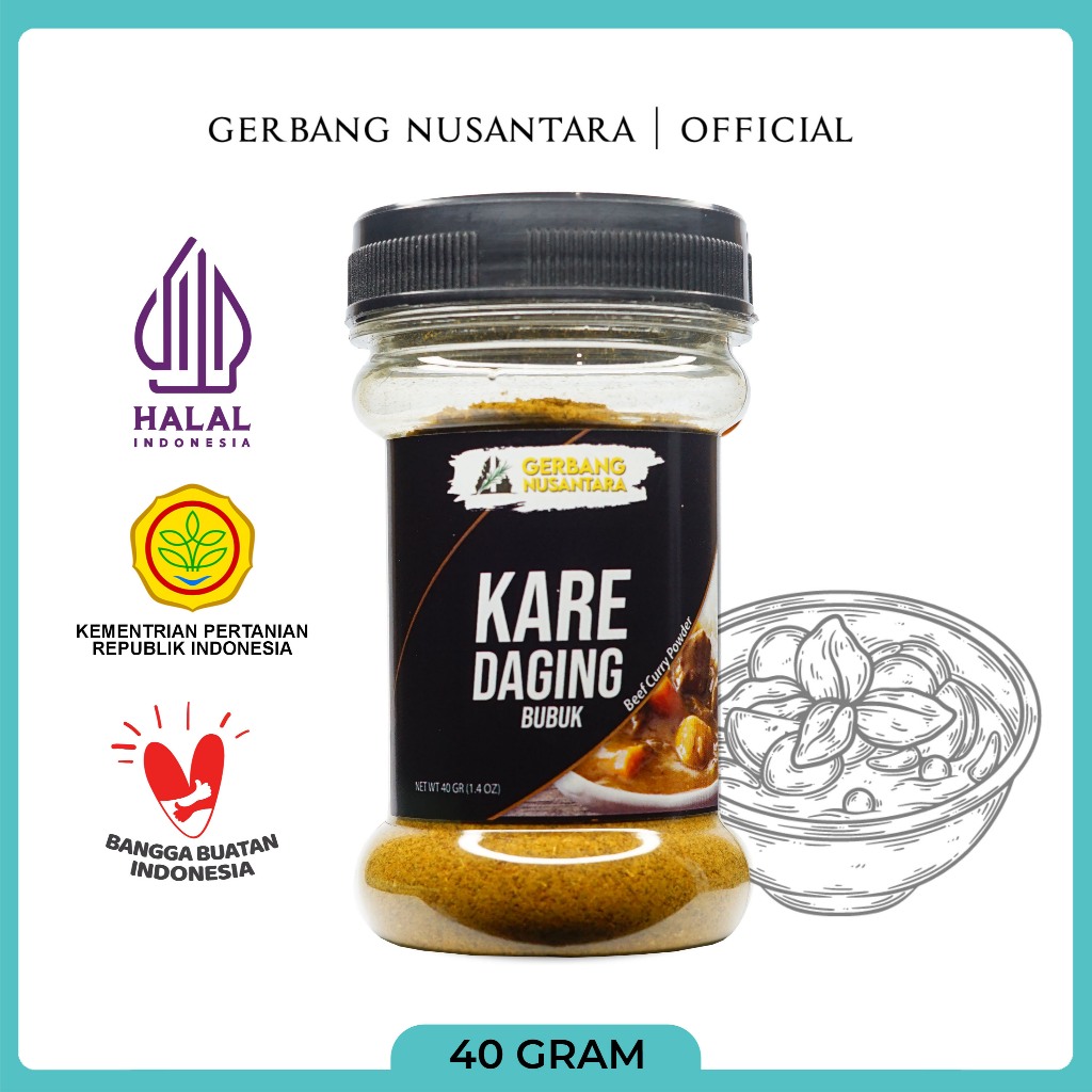 

Gerbang Nusantara - Kare Daging Jepang Bubuk Bumbu Masak Dapur Rempah 40gr