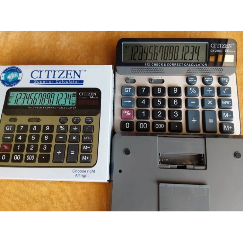 

TERMURAH‼️KALKULATOR DAGANG CITIZEN GY 240C / 14 DIGIT CHECK CORRECT TOMBOL EMPUK