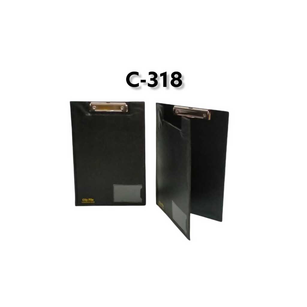 

Papan Jalan Klip Atas Clipboard Folio Plastik + tutup Cover Kulit C-318