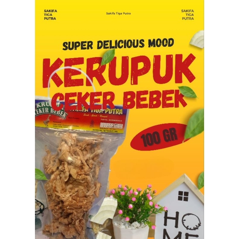 

Kerupuk Ceker Bebek 100gr, Krupuk Ceker Bebek Sakifa Tiga Putra, Ceker Bebek Krispi,