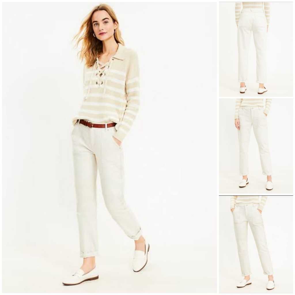 Celana LOFT Girlfriend Utility Jeans
