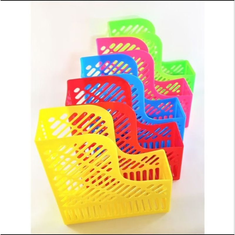 

BOX FILE PLASTIK BOKS FILE MAGAZINE HOLDER KERANJANG WARNA FOLIO RAK BUKU