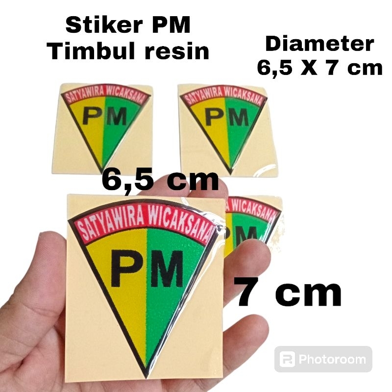 

stiker logo PM timbul, sticker polisi militer resin timbul