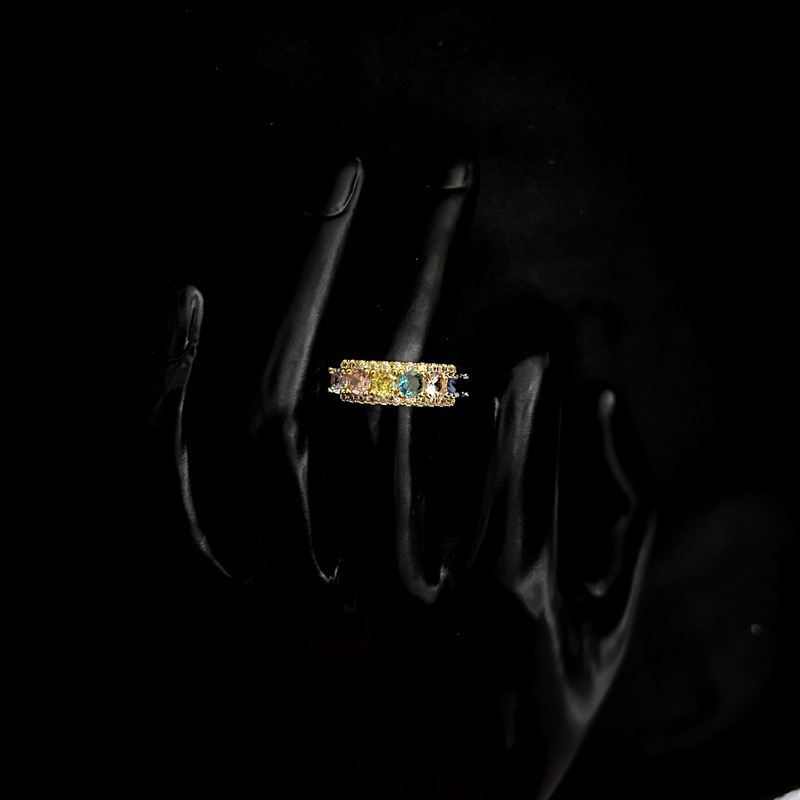 Paseris - Cincin Lapis Emas Wanita Lina Rainbow