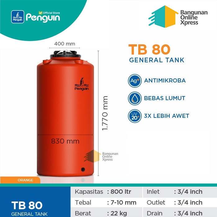 TANGKI AIR / TOREN / TANDON PENGUIN TB80 (800 LITER)