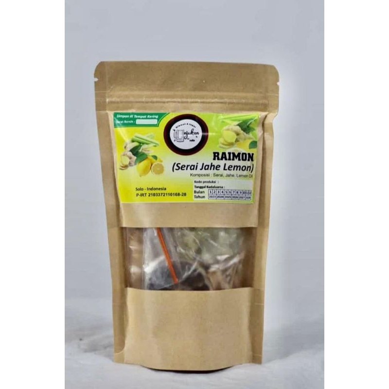 

REIMON (Serai Jahe Lemon) / antioksidan / membantu mengatasi pencernakan / menghangatkan tubuh / gula batu dikemas terpisah / kemasan pouch @unjukan.solo